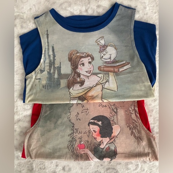 Disney Tops - Bundle of Disney Tank Tops - Snow White and Beauty & the Beast